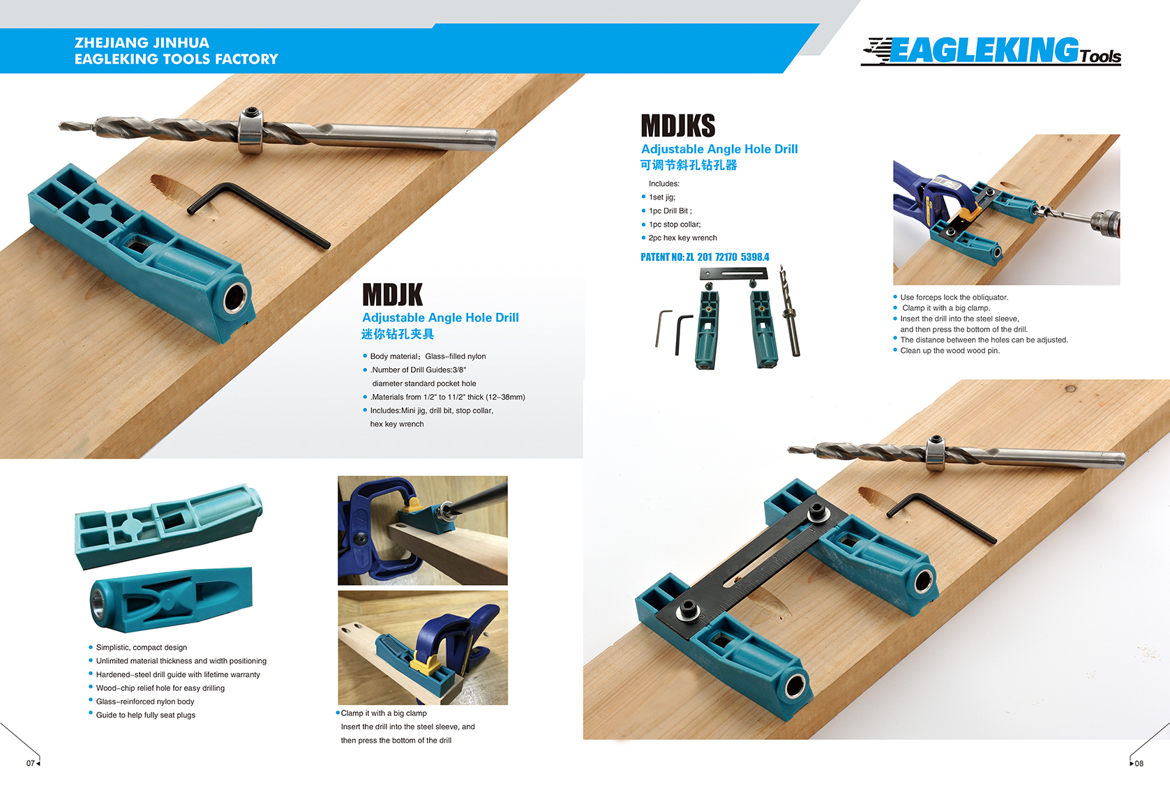 Lochbohrer mit verstellbarem Winkel -MDJK
